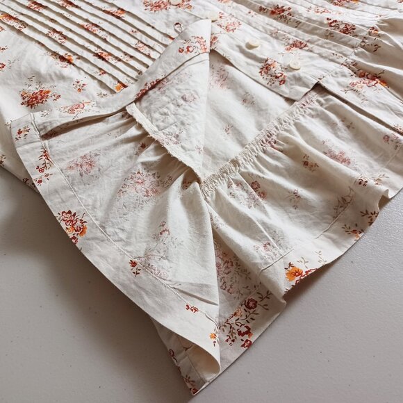 Roxy Floral Bell Sleeve Button-down Blouse - Picture 7 of 16